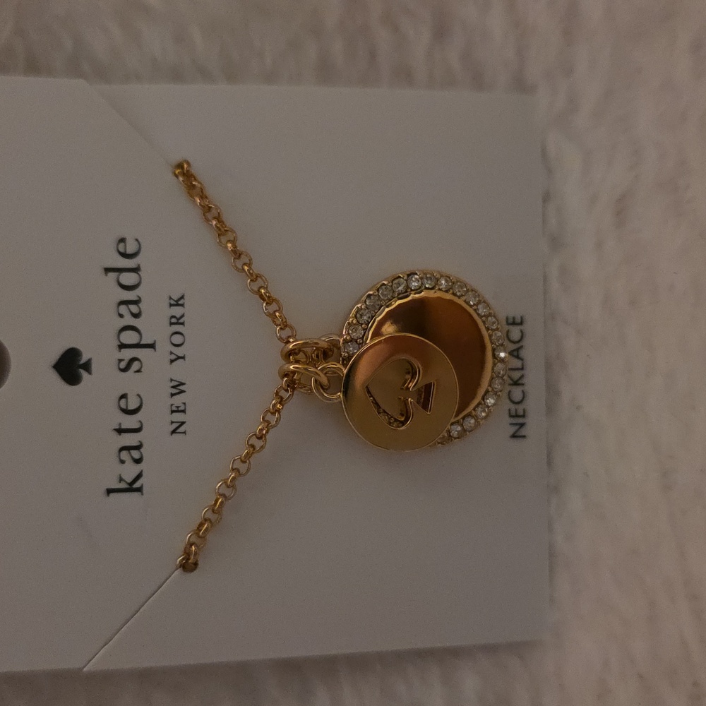 Kate Spade Spot The Spade Rose Gold Pendant Necklace - Picture 2 of 3